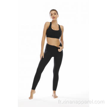 Logo personnalisé femmes costume de yoga taille haute